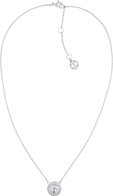 Women's Silver-Tone Stainless Steel Stone Necklace