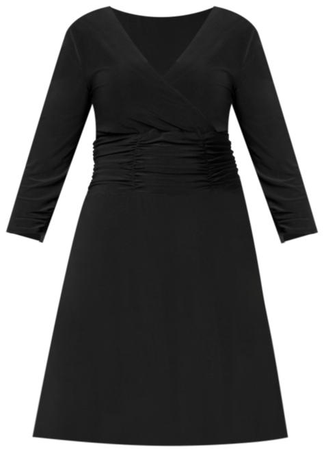 Plus Size Ruched A-Line Dress