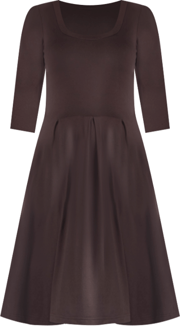 Fit and Flare Scoop Neck Maternity Dress