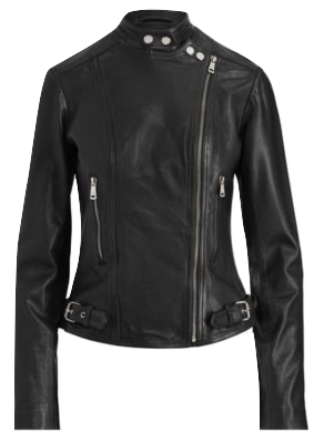 Tumbled-Leather Jacket