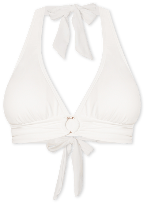 Logo-Ring Halter Bikini Top