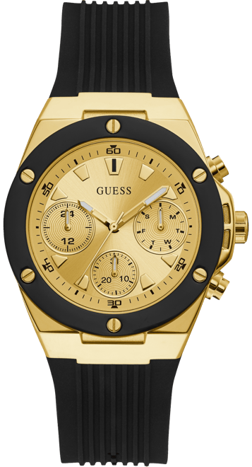 Unisex Black Silicone Strap Watch 39mm