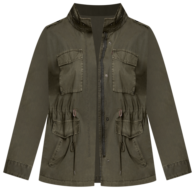 Levi's Trendy Plus Size Cotton Hood Utility Jacket - Macy's