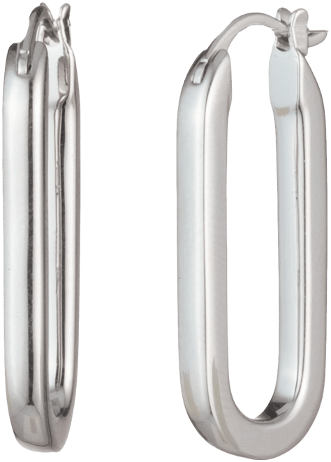 Lauren  Sterling Silver Link Hoop Earring