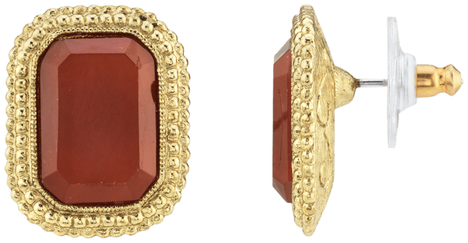 Gold-Tone Post Earrings