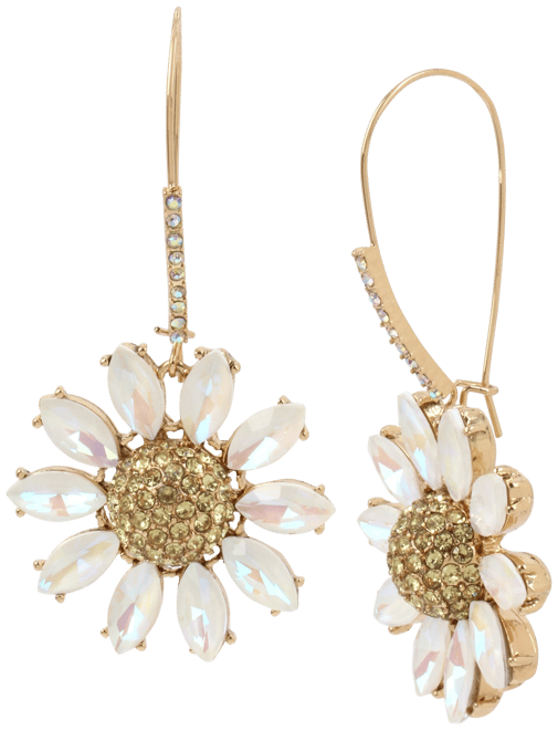 BETSEYS FLOWER HOOK EARRINGS MULTI  Floral Drop Earrings – Betsey Johnson