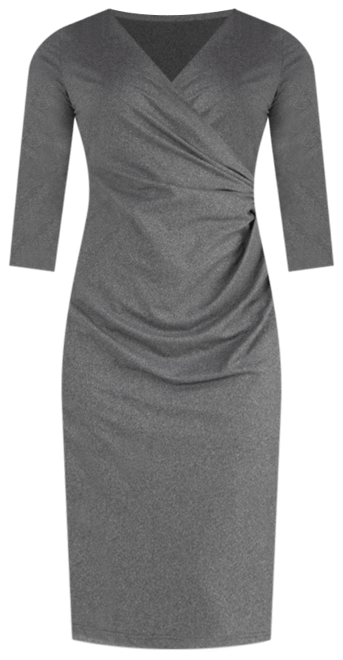 Women's Draped in Style V-Neck Dress