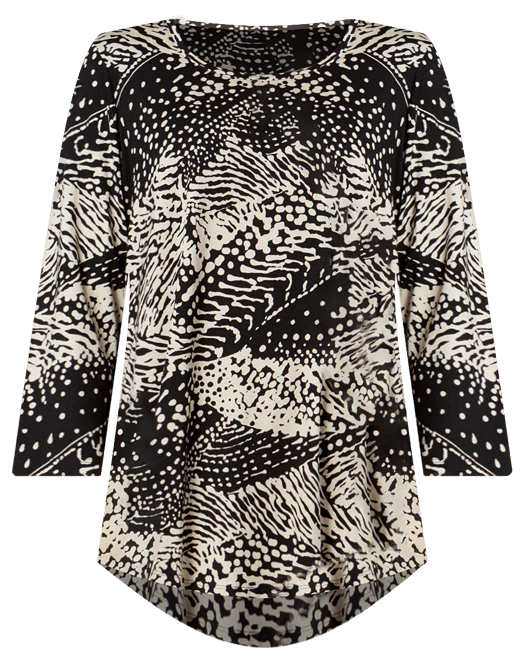 Women's Printed Scoop-Neck 3/4-Sleeve Top, Exclusively at Macy's