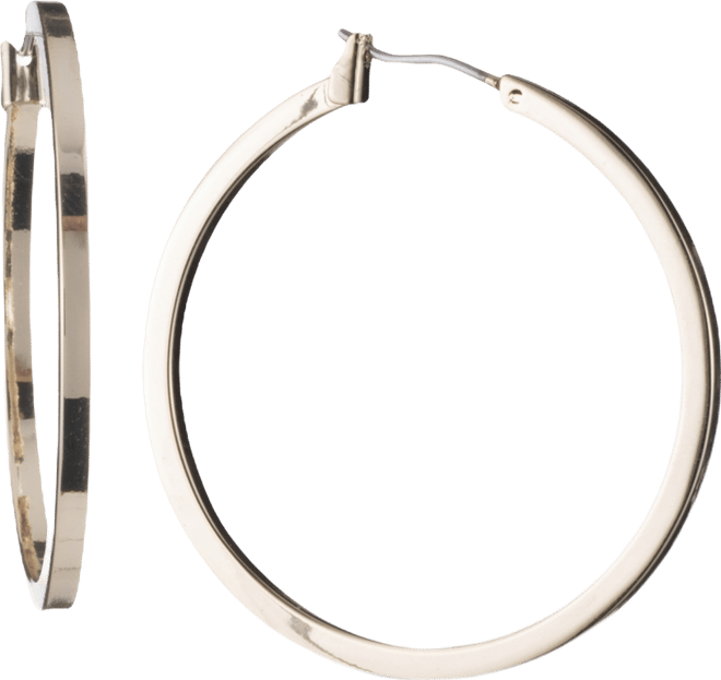 1 1/2" Thin Hoop Earrings