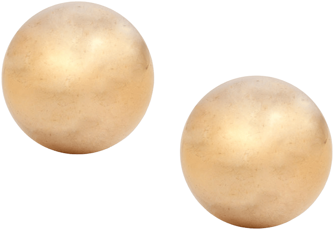 Round Button Stud Earrings