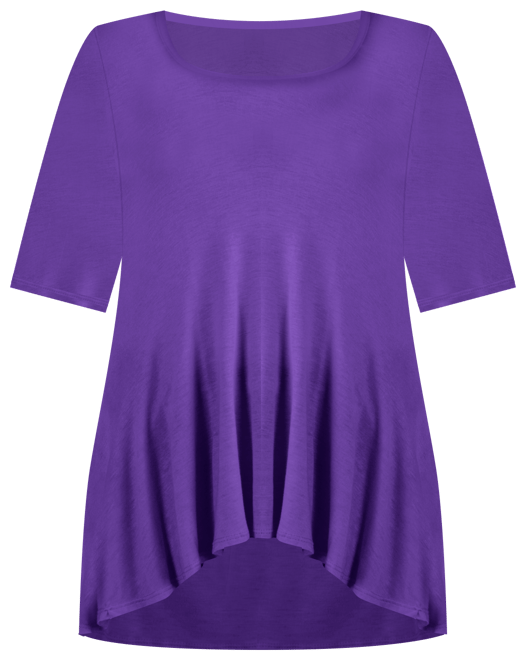 Women's Elbow Sleeve Swing Tunic Top