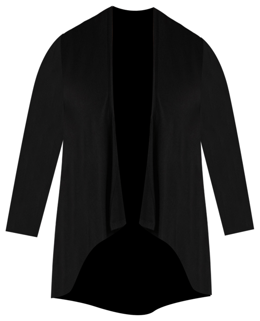 Elbow Length Sleeve Plus Size Open Cardigan