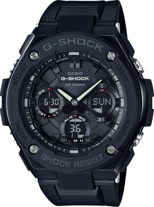 G-Shock Men's Analog-Digital Black IP with Black Resin Strap G