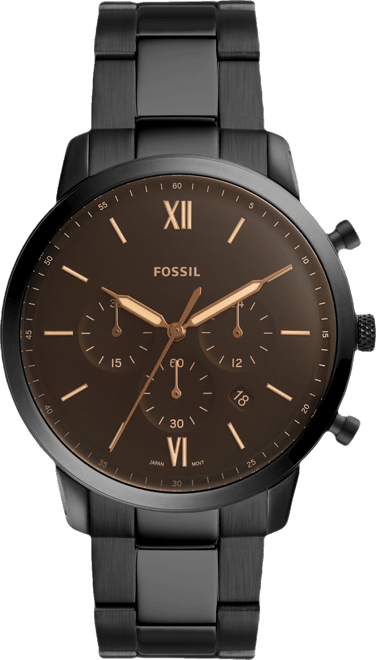 Mens Neutra Chrono black stainless steel bracelet