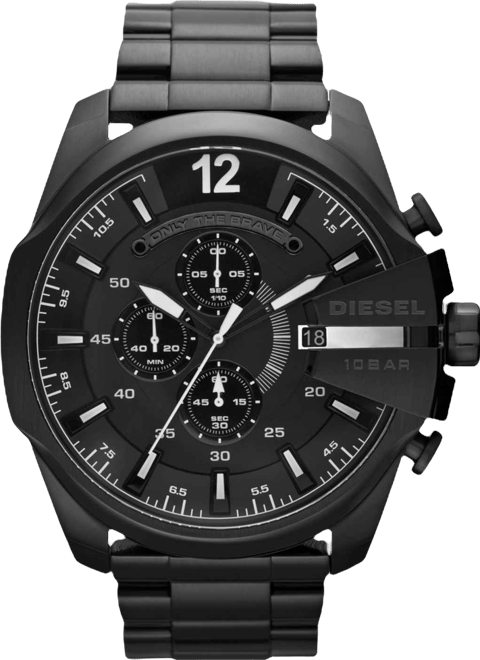 Men's Chronograph Black Ion-Plated Stainless Steel Bracelet Watch 51mm DZ4283