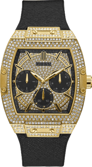 Men's Black Silicone Flex Strap Watch 51mm