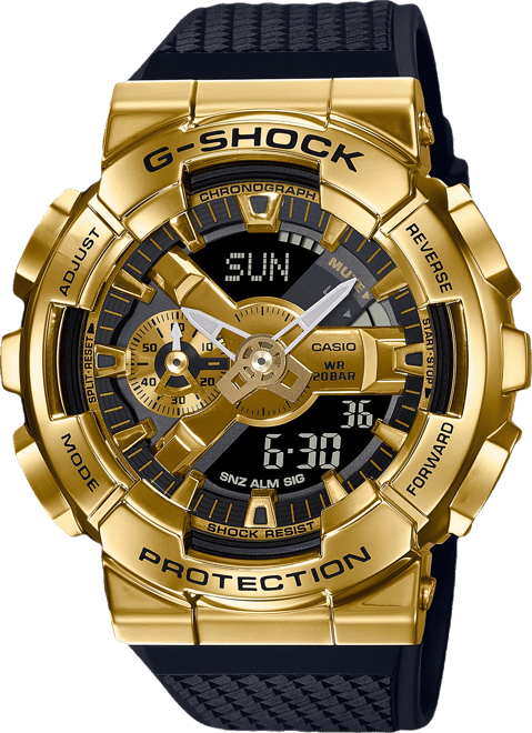 Men's Analog-Digital Black Resin Strap Watch 52mm