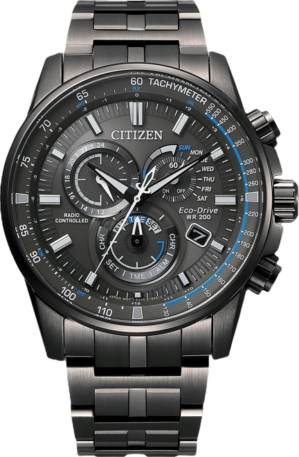 Citizen Eco-Drive Men's PCAT Gray Stainless Steel Bracelet Watch