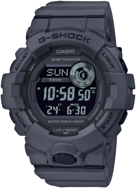 CASIO G-SHOCK ソーラー Bluetooth グレー G-Shock Men's Digital Gray Resin Strap Watch 48.6mm - Macy's