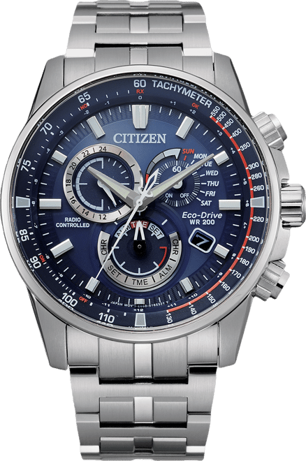 Eco-Drive Men's Pcat Stainless Steel Bracelet Watch 43mm