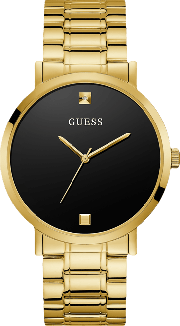 Men's Diamond-Accent Gold-Tone Stainless Steel Bracelet Watch 44mm