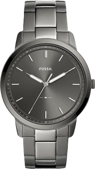 Men's Minimalist Smoke Stainless Steel Bracelet Watch 44mm