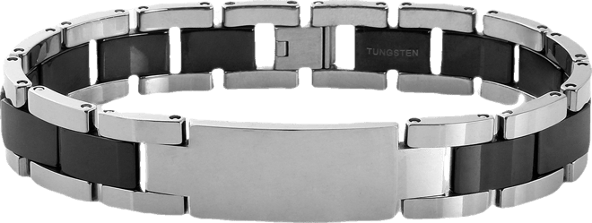 Men's Id Bracelet in Tungsten
