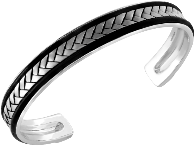Effy Men's Woven Cuff Bracelet in Sterling Silver