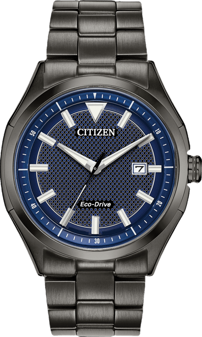 Drive From  Eco-Drive Men's Wdr Black Stainless Steel Bracelet Watch 41mm