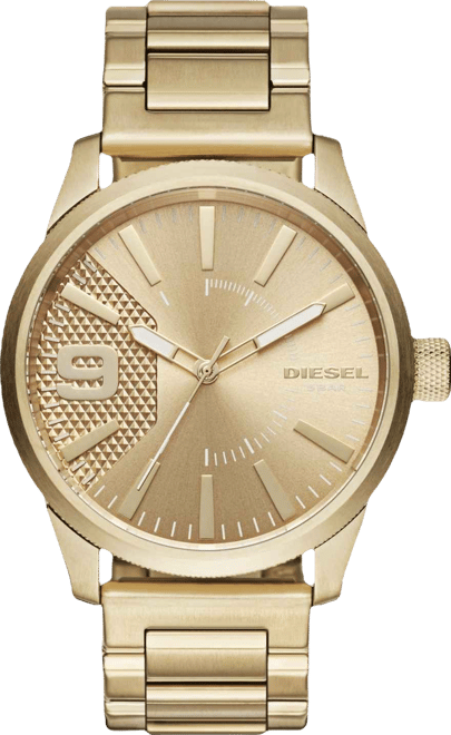 Men's Rasp Gold-Tone Stainless Steel Bracelet Watch 46x53mm DZ1761