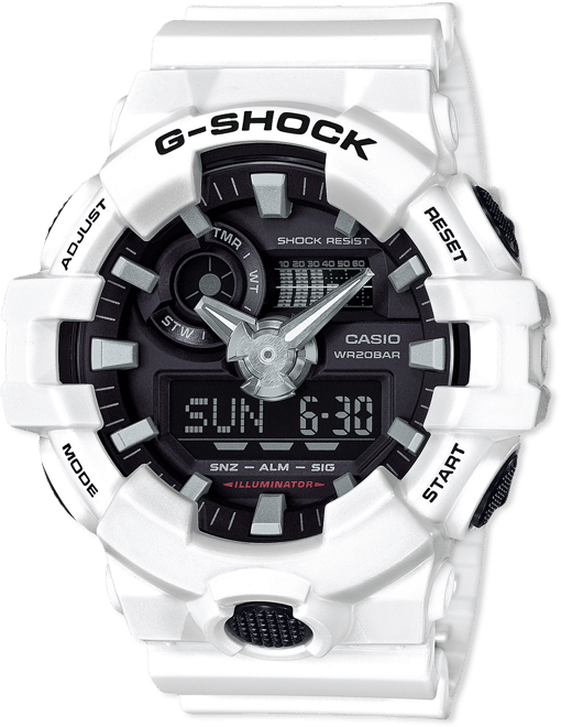 Men's Analog-Digital White Resin Strap Watch 54mm GA700-7A