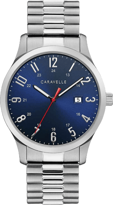 Designed by Bulova Men's Stainless Steel Bracelet Watch 40mm