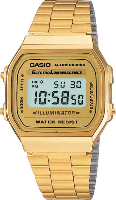 Casio Men's Digital Vintage Gold-Tone Stainless Steel Bracelet Watch  39x39mm A168WG-9MV - Macy's