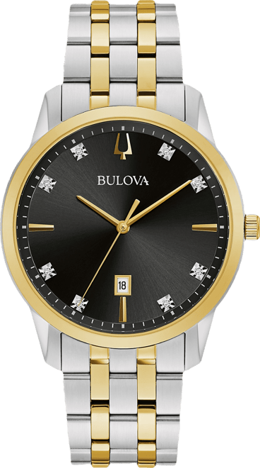 Men's Sutton Diamond-Accent Two-Tone Stainless Steel Bracelet Watch 40mm