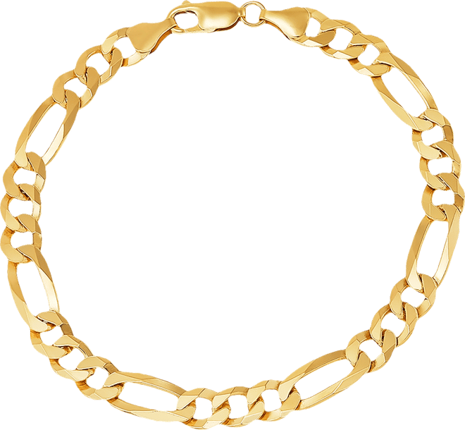 Men's Figaro Link Chain Bracelet in 18k Gold-Plated Sterling Silver or Sterling Silver