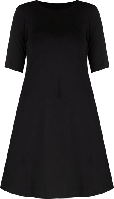 Plus Size Knee Length Pocket T-shirt Dress