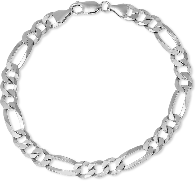 Men's Figaro Link Chain Bracelet in 18k Gold-Plated Sterling Silver or Sterling Silver