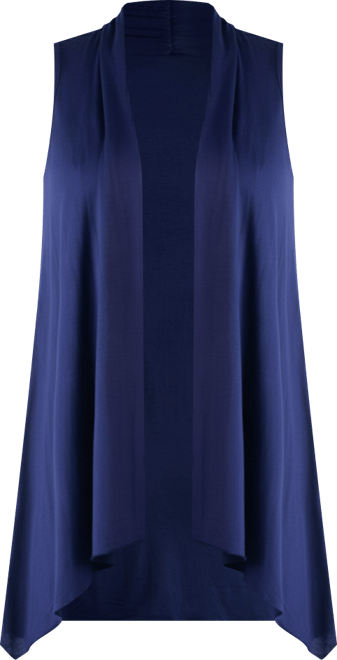 Plus Size Asymmetric Open Front Cardigan Sweater