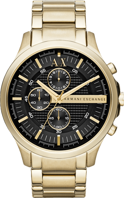 Men's Gold-Tone Stainless Steel Bracelet Watch 46mm AX2137