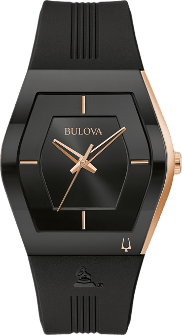 Men's Latin Grammy Black Silicone Strap Watch 40.5mm