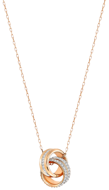 Gold double clearance ring necklace