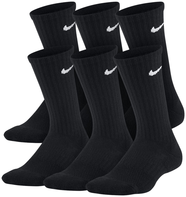 Nike Everyday Kids' Cushioned Crew Socks (6 Pairs)