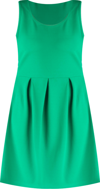 Sleeveless Skater Pleated Mini Dress with Pockets