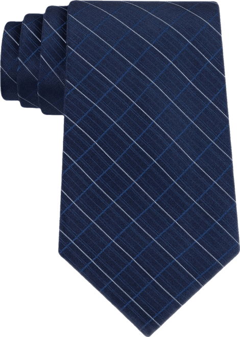 Etched Large Grid Windowpane Slim Tie
