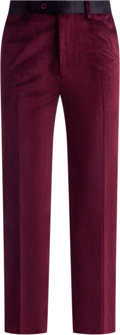 Men's Skinny Modern Fit Velvet Tuxedo Dress Pants
