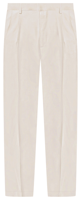 Men's Easy Classic Pleated Fit Khaki Stretch Pants