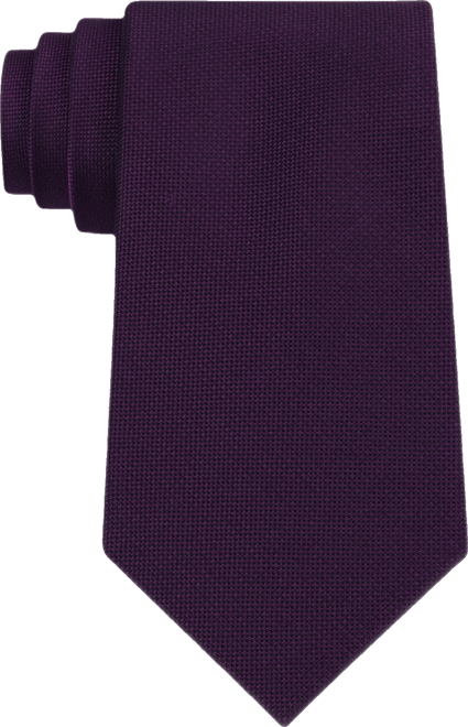 Men's  Silver Spun Solid Slim Tie