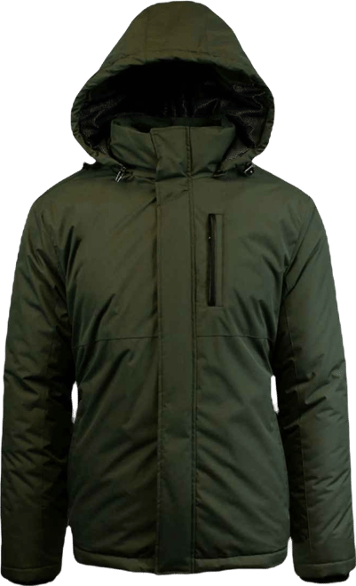 Spire By Galaxy Men's Heavyweight Presidential Tech Jacket with Detachable Hood