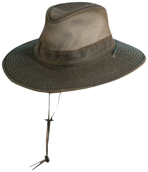 Dorfman Pacific Men's Weathered Big-Brim Mesh Safari Hat - Macy's