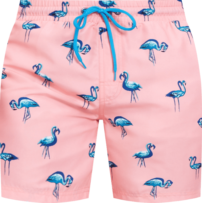 Men's Quick-Dry Performance Flamingo-Print 7" Swim Trunks, Created for Macy's